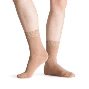 Bloch Ankle Women's Socks Tan | LILSX77187