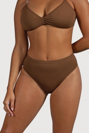 Bloch Aquila High Waist Women's Underwear Cocoa | ILJZR71656