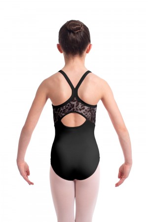 Bloch Becki Animal Printed Mesh Camisole Kids' Leotards Black | TILPQ46615