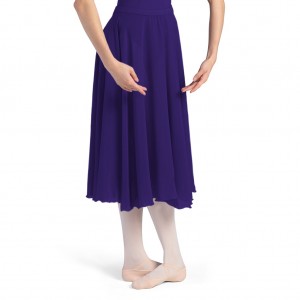 Bloch Cambria Full Circle Chiffon Women's Skirts Deep Purple | AILDF59683