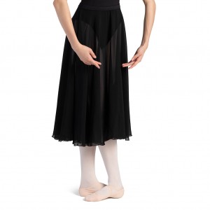 Bloch Cambria Full Circle Chiffon Women's Skirts Black | EILVG65836