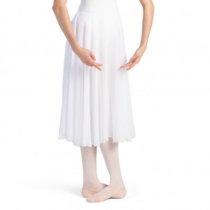 Bloch Cambria Full Circle Chiffon Women's Skirts White | ILXMI82874