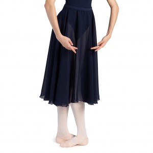 Bloch Cambria Full Circle Chiffon Women's Skirts Navy | EILHC32403