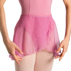 Bloch Chantal Short Tulip Wrap Women's Skirts Dusty Pink | DILKV70014