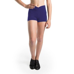 Bloch Chavelle Hipster Front Short Kids' Bottoms Deep Purple | DILVO96130