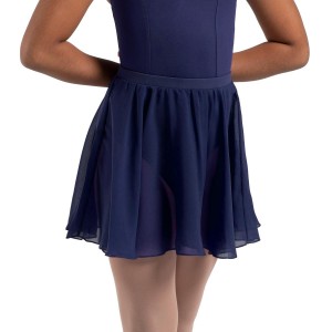 Bloch Chayanne Chiffon Short Circle Kids' Skirts Navy | TILWZ45062