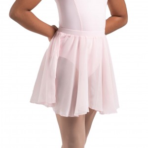 Bloch Chayanne Chiffon Short Circle Kids' Skirts Candy Pink | ZILNQ54372