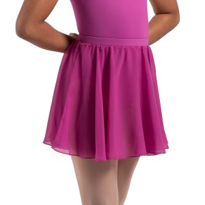 Bloch Chayanne Chiffon Short Circle Kids' Skirts Berry | UILTG75007