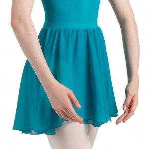 Bloch Chezanne Chiffon Mock Wrap Women's Skirts Teal | ILDYB15110