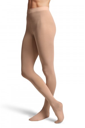 Bloch Contoursoft Footed Women's Tight Bloch Tan | ILCVG99442