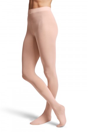 Bloch Contoursoft Footed Women's Tight Salmon Pink | TILPQ38594