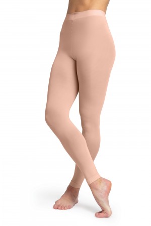 Bloch Contoursoft Footless Kids' Tight Salmon Pink | AILWC44379