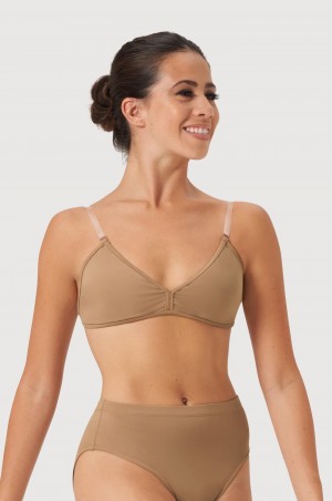 Bloch Deva V Front Women's Underwear Tan | ILQCS95088