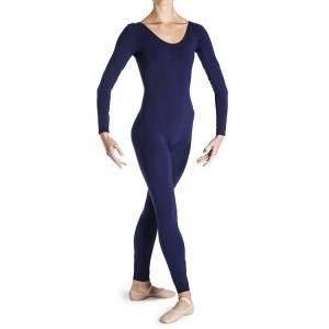 Bloch Eugene Long Sleeve Scoop Women's Unitards Navy | ILIIZ56680