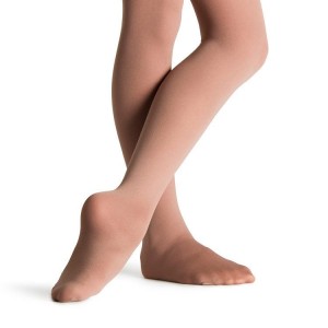 Bloch Fiesta Feathersoft Footed Kids' Tight Tan | GILUC75104