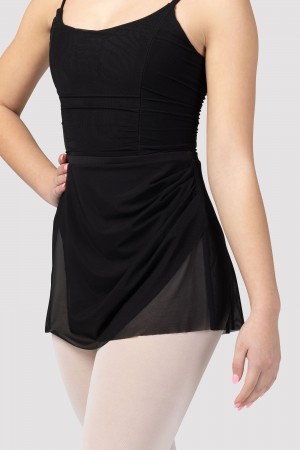 Bloch Fifi Seamed Mesh Frill Women's Skirts Black | TILPQ99828