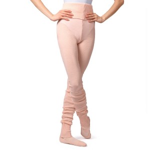 Bloch Full Length Roll Waist Womens Warmup Pant Women's Knitwear Pink | EILVG19796