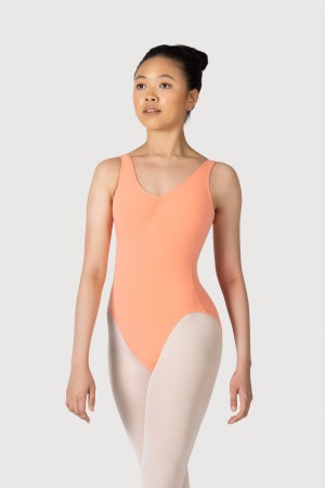 Bloch Gathered Front With Low Back Women's Leotards Guava | ILJVR75257