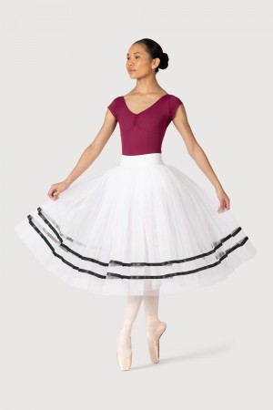 Bloch Giselle Ribbon Romantic ½ Tutu Women's Skirts White/Black | YILGT80774