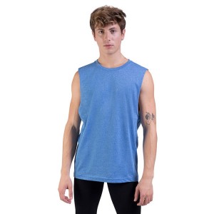 Bloch Harris Relaxed Drop Arm Muscle Men's Tops Royal | ILCVG72066