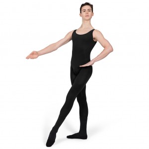 Bloch Imperial Chad N/S Men's Unitards Black | QILUV86659