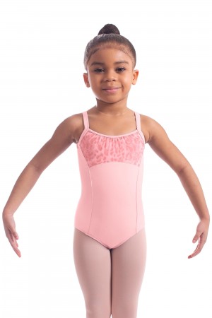 Bloch Kathrin Animal Printed Mesh Camisole Kids' Leotards Candy Pink | FILHY86921