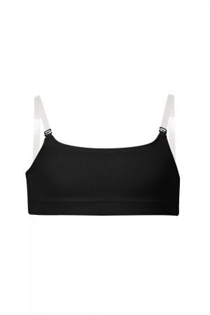 Bloch Leia Crop Top Kids' Underwear Black | YILVQ87423