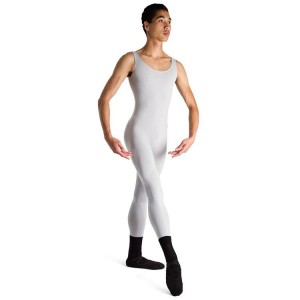 Bloch Mark Scoop Neck Tank Men's Unitards Silver | ILEGJ42873