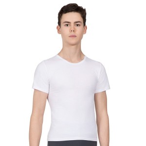 Bloch Montez Scoop Neck Fitted Men's Tops White | UILND99340