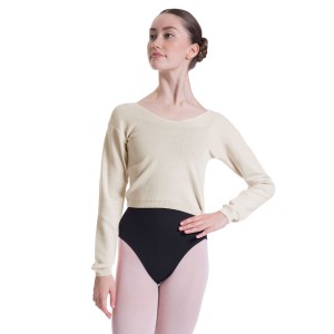 Bloch Overt Cropped Long Sleeve Sweater Women's Tops String | ILICD69344