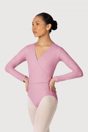 Bloch Overture Crossover Long Sleeve Wrap Women's Tops Dusk | ILJBT24040