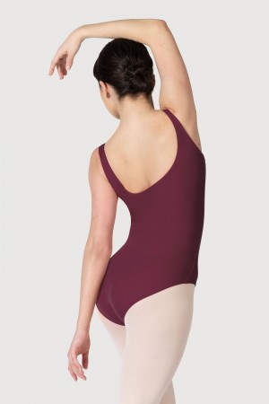 Bloch Overture Odetta Sleeveless Pleat Women's Leotards Burgundy | GILEC33396