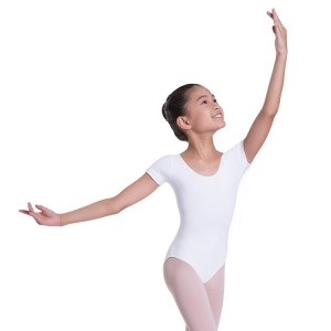 Bloch Overture Olisia Short Sleeve Kids' Leotards White | BILSO28957