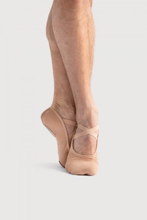 Bloch Performa Stretch Canvas Men's Ballet Flats Sand | UILND54330