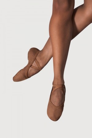 Bloch Performa Stretch Canvas Women's Ballet Flats Cocoa | GILEC56784