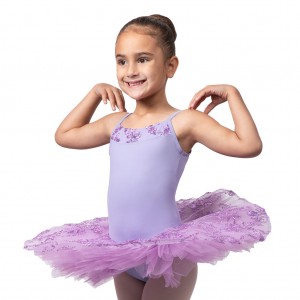 Bloch Perlaida Sequin Overlay Kids' Dress Lilac | SILVO98057