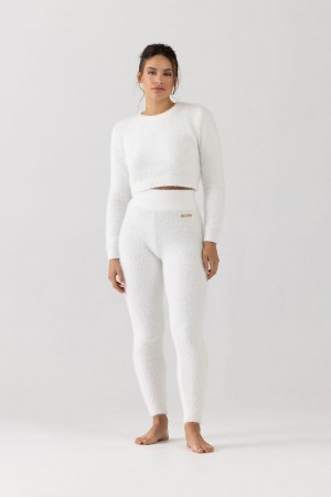 Bloch Popcorn Stitch Tight Women's Knitwear Ivory | SILNY54103