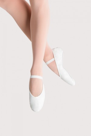 Bloch Prolite Leather Women's Ballet Flats White | ILJZR58573