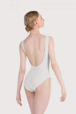 Bloch Reyna Boat Neck Rib Women's Leotards Ivory | EILVG24010