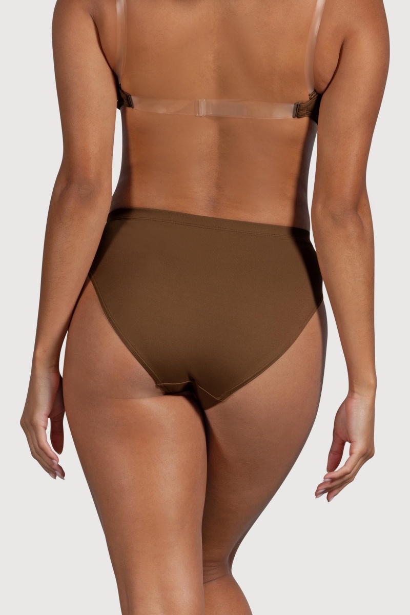 Bloch Aquila High Waist Women's Underwear Cocoa | ILJZR71656