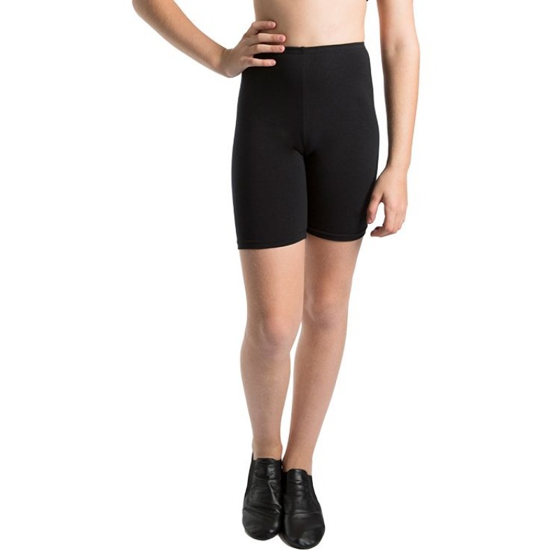 Bloch Basic Bike Length Short Kids\' Bottoms Black | ILNZX14447