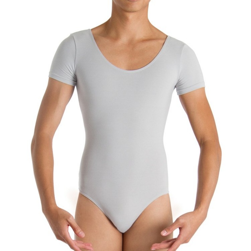 Bloch Boyd Cap sleeve Men\'s Leotards Silver | ILZDE47028