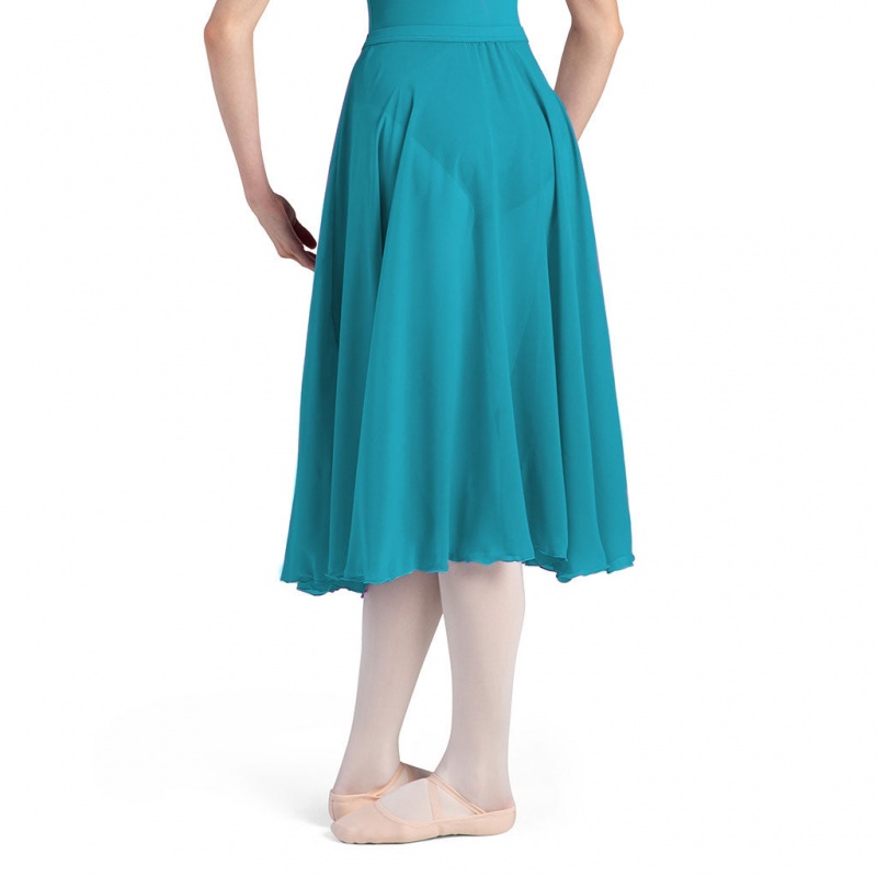 Bloch Cambria Full Circle Chiffon Women's Skirts Teal | ILJBT86093