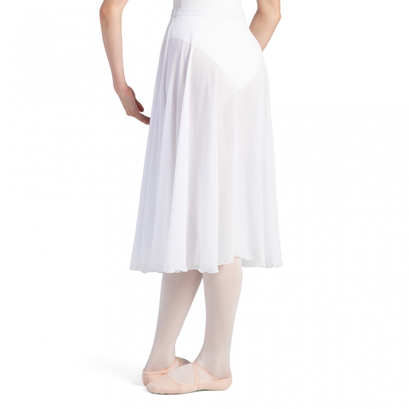 Bloch Cambria Full Circle Chiffon Women's Skirts White | ILXMI82874