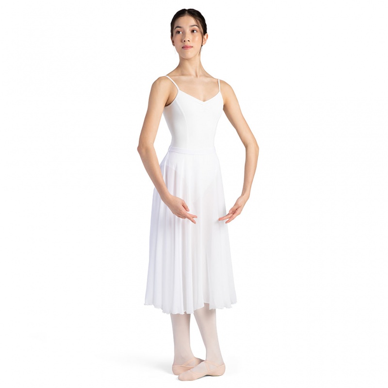 Bloch Cambria Full Circle Chiffon Women's Skirts White | ILXMI82874