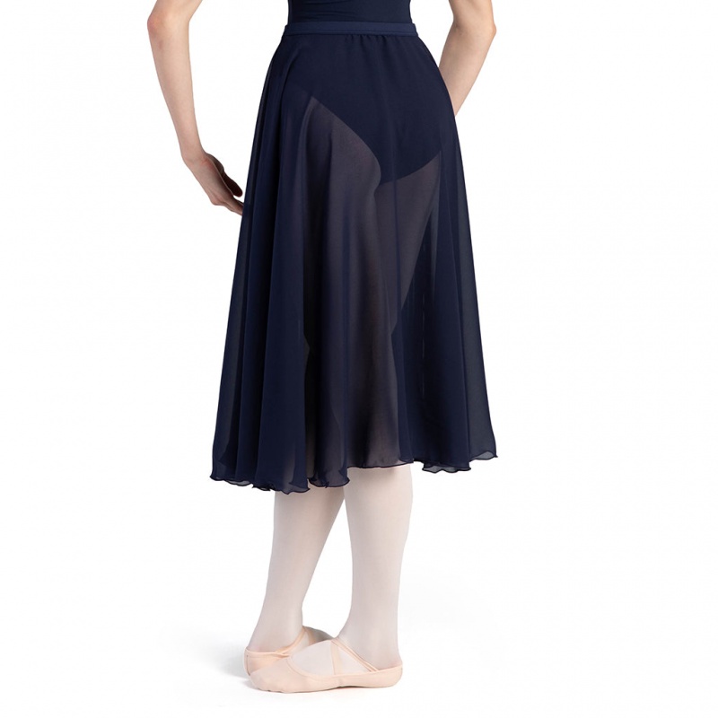 Bloch Cambria Full Circle Chiffon Women's Skirts Navy | EILHC32403