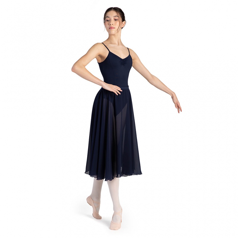 Bloch Cambria Full Circle Chiffon Women's Skirts Navy | EILHC32403