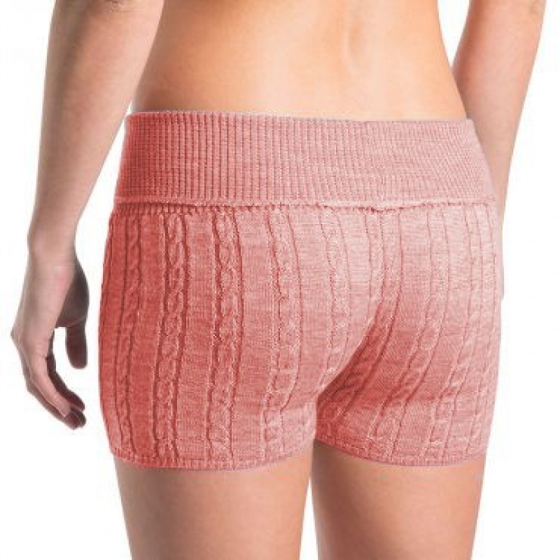 Bloch Carezza Cable Knit Womens Fold Down Short Women's Knitwear French Rose | GILEC23193