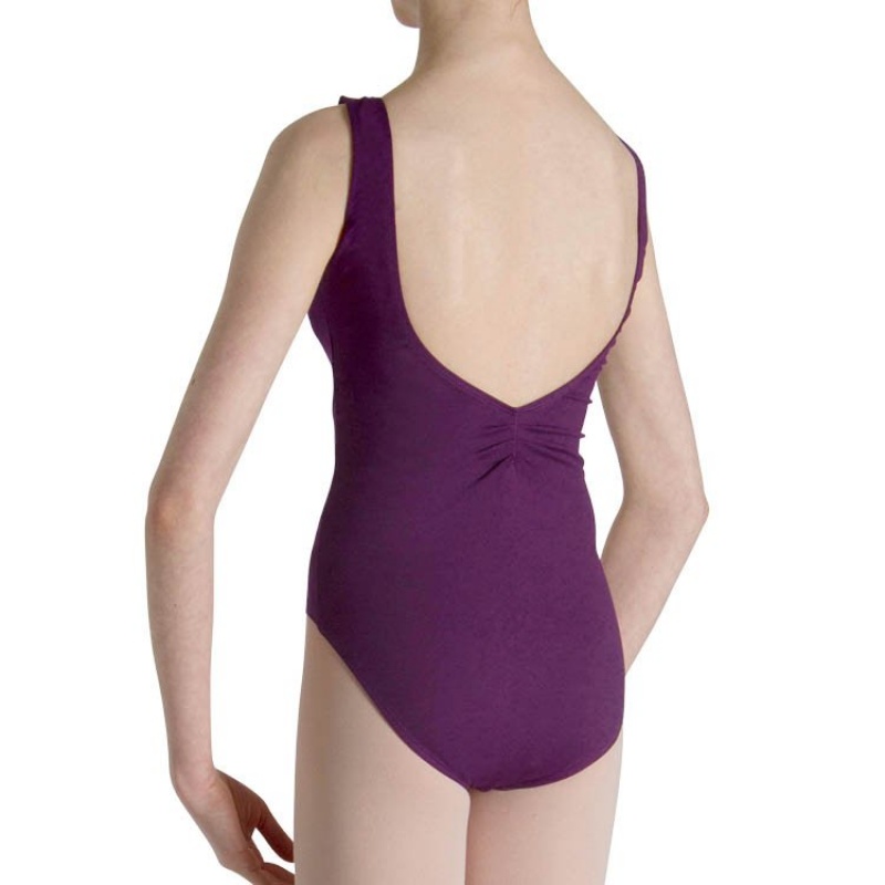 Bloch Cecilia Gathered Tank Kids' Leotards Plum | ILJKU13945