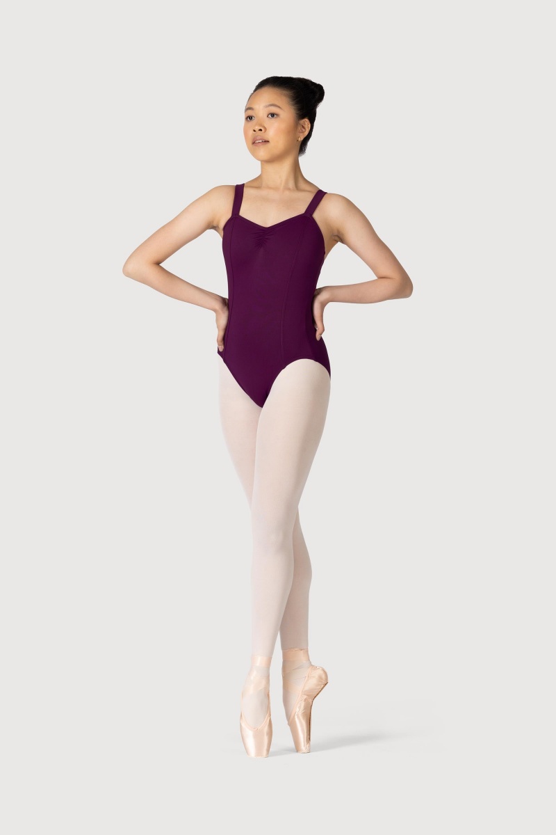 Bloch Celena French Princess Line Women's Leotards Plum | MILFT25451